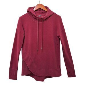 Sweaty Betty Escape Luxe Fleece‎ Hoodie Women S Funnel Neck Maroon Wash Leisure